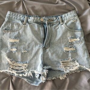 Ripped jeans shorts
